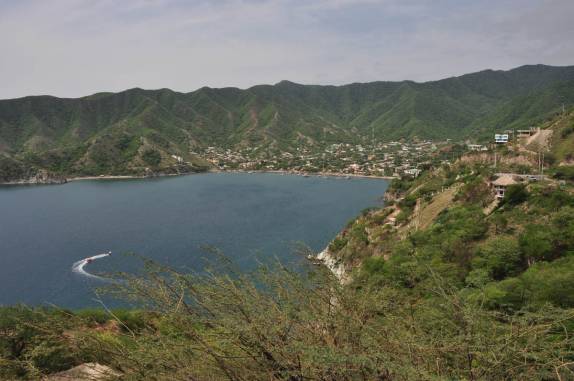 A baía de Taganga, ao lado de Santa Marta, no litoral norte da Colômbia